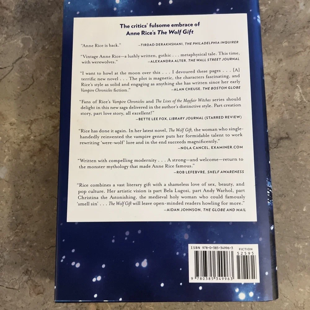 2013 The Wolves of Midwinter by Anne Rice Hardcover